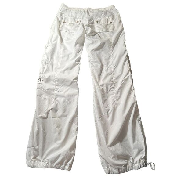 Bogner Fire Ice Base Layer Pants Womens 8 White Zip Pockets Drawstring Waist Hem - Picture 2 of 16